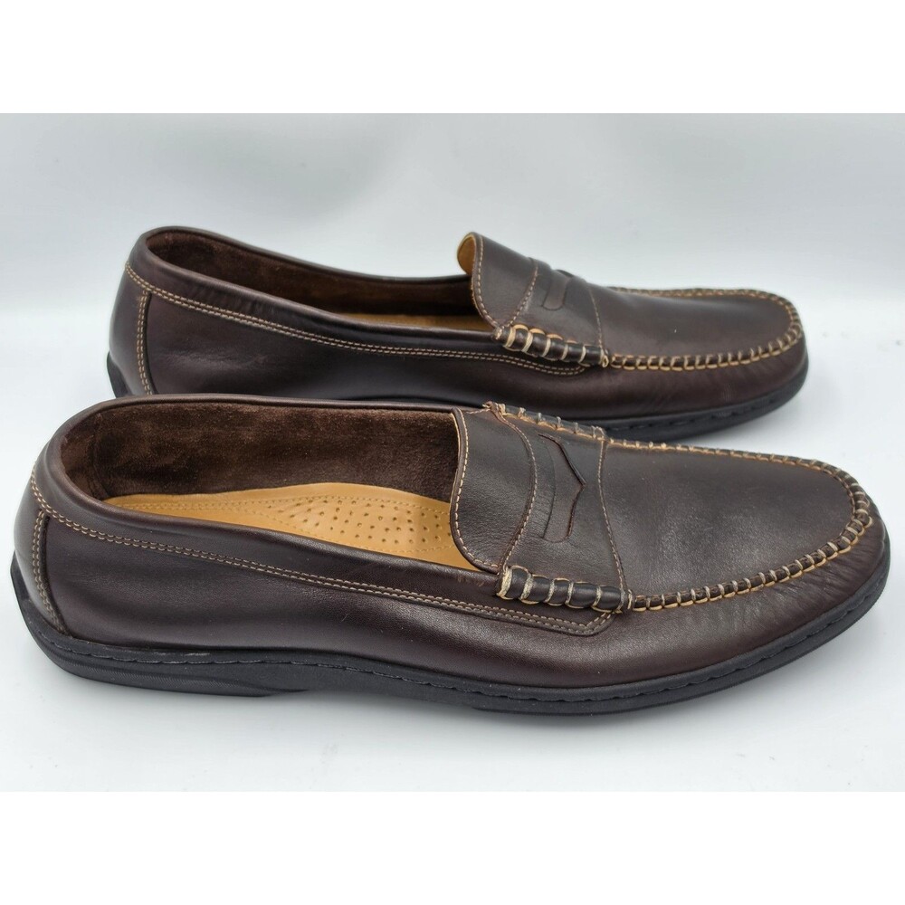 Cole Haan Brown Leather Driving Loafers Men's Size 11.5 Slip On Shoes Moccasins